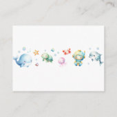 かわいい海の下で赤ちゃんシャワーベビー エンクロージャーカード (裏面)