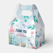 かわいい海の下に子供の誕生日ありがとう フェイバーボックス (裏面サイド)