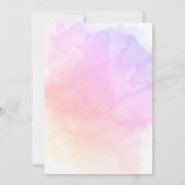 かわいい海の下の水の色ベビーシャワー招待状 (裏面)