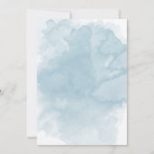 かわいい海の下の水の色ベビーシャワー招待状 (裏面)