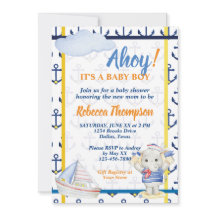 かわいい海の世界をテーマにした男の子のベビーシャワー