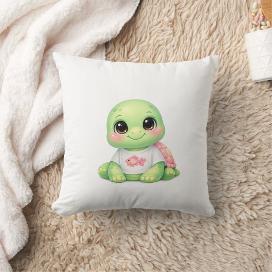 かわいい海の亀ちびベイビー抱き枕 クッション (ブランケット)