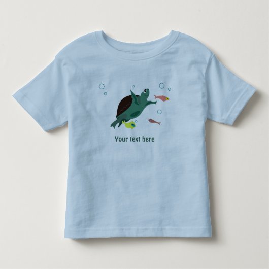 かわいい海の亀のアート トドラーTシャツ (正面)