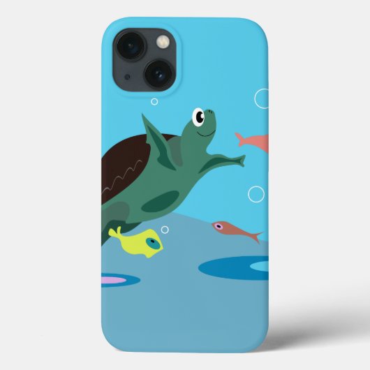 かわいい海の亀のアート Case-Mate iPhoneケース (裏面)