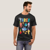 かわいい海の動物海生き物パーティー第3誕生日 Tシャツ (正面フル)