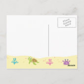 かわいい海の動物 子供の誕生日ポストカード ポストカード (裏面)