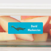 かわいい海の怪物プレシオサルの漫画パーソナライズされた ラベル (貼付)