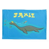 かわいい海の怪獣の漫画 枕カバー (裏面)