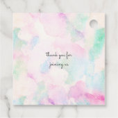 かわいい海の生き物の赤ちゃんシャワー フェイバータグ (裏面)