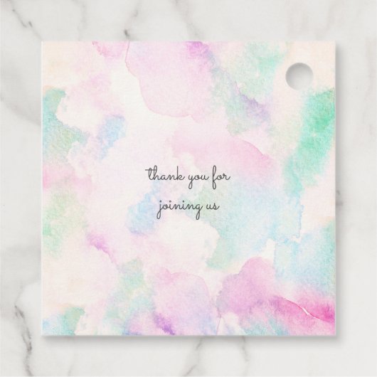 かわいい海の生き物の赤ちゃんシャワー フェイバータグ (裏面)