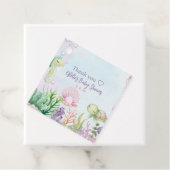 かわいい海の生き物ベビーシャワーメッセージカード フェイバータグ (インサイチュ)