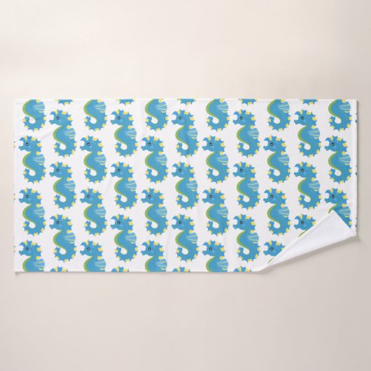 かわいい海の生き物 – シーホース バスタオル (バスタオル)
