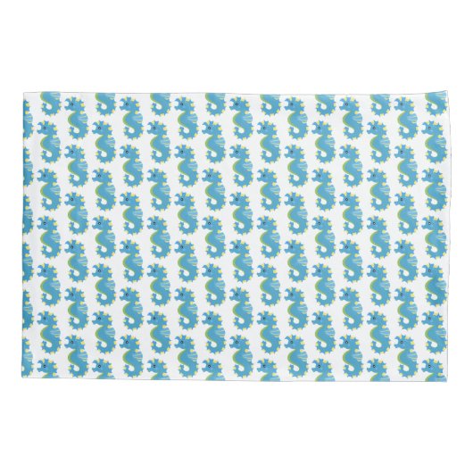 かわいい海の生き物 – シーホース 枕カバー (裏面)