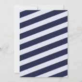 かわいい海の青いクジラの水彩ベビーシャワー 招待状 (裏面)