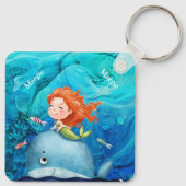 かわいい海クリーズマーメイドアンドホエーカスタムル キーホルダー (裏面)