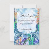 かわいい海シーアニマルサンキューカード サンキューカード (正面)