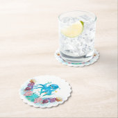 かわいい海シータコカラフルシーシェルPa ペーパーコースター (インサイチュ)