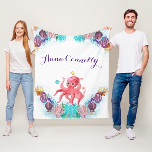 かわいい海シータコカラフル子供部屋ベビー フリースブランケット (インサイチュ)