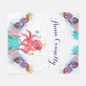 かわいい海シータコカラフル子供部屋ベビー フリースブランケット (正面(横))