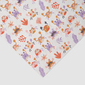 かわいい海シーフレンズ珊瑚蟹の水色 薄葉紙 (詳細)