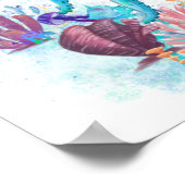 かわいい海シーベビータコカラフルウェルカムポス ポスター (角)