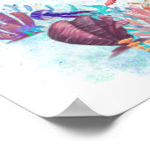 かわいい海シーベビータコカラフル歓迎 ポスター (角)