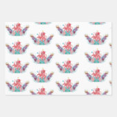 かわいい海シーベビータコカラフル ラッピングペーパーシート (正面)