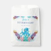 かわいい海シーベビータコ赤ちゃんシャワーパーティーファボ フェイバーバッグ (正面)