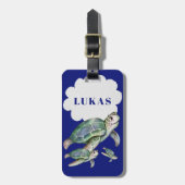 かわいい海シーライフタームズボーイズラゲッジタグ ラゲッジタグ (正面縦)