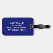 かわいい海シーライフタームズボーイズラゲッジタグ ラゲッジタグ (裏面横)