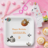 かわいい海テーマパーティーフィッパーソナライズされたク ペーパープレート (パーティー)