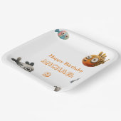 かわいい海テーマパーティーフィッパーソナライズされたク ペーパープレート (傾斜あり)