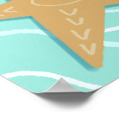 かわいい海パーソナライズされた生き物の壁画 ポスター (角)