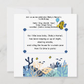 かわいい海ファースト誕生祝い招待状 セーブザデート (正面)