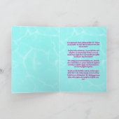 かわいい海フローラタコガーリー子供の誕生日カード カード (内部)