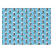 かわいい海ライナー船のタグ漫画イラストレーション テーブルクロス (正面(横))