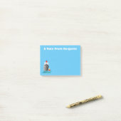 かわいい海ライナー船のタグ漫画イラストレーション ポストイット (デスク上)