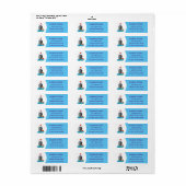 かわいい海ライナー船のタグ漫画イラストレーション ラベル (フルシート)