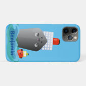 かわいい海ライナー船のタグ漫画イラストレーション Case-Mate iPhoneケース (裏面(横))