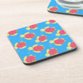 かわいい海亀の絵 コースター (左側)