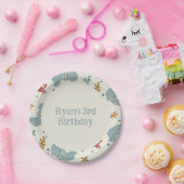 かわいい海動物の誕生日パーティーケーキ ペーパープレート (パーティー)