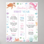 かわいい海動物ザシーマイルストン ポスター (正面)