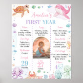 かわいい海動物ザシーマイルストン ポスター (正面)