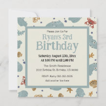 かわいい海動物ベビー/幼児カスタム誕生日