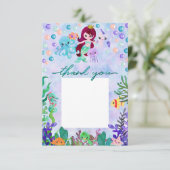 かわいい海動物マーメイドテーマありがとう サンキューカード (スタンド正面)