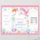 かわいい海動物誕生日チップバッグラッパー チラシ (正面)