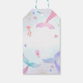 かわいい海夏マーメイドテールベイビーシャワー ギフトタグ (裏面)
