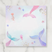 かわいい海夏マーメイドテールベイビーシャワー フェイバータグ (裏面)