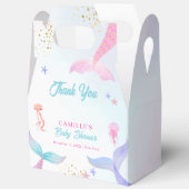 かわいい海夏マーメイドテールベイビーシャワー フェイバーボックス (見開き)
