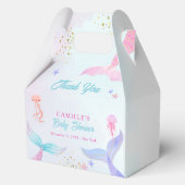かわいい海夏マーメイドテールベイビーシャワー フェイバーボックス (裏面)